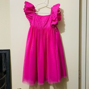 EUC cat and Jack hot pink dress